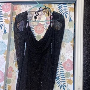 Long black prom dress